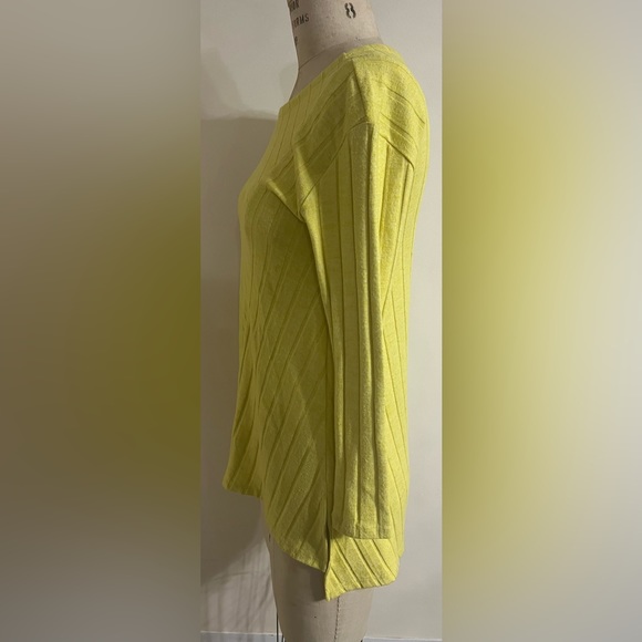 Anthropologie Maeve Devine Chartreuse Tunic Top Size M - Picture 4 of 8